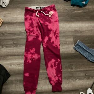 nike sweatpants/ pink tiedye
